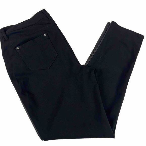 Two By Vince Camuto Jeans Womens 32 / 14 Faux Leather Skinny Stretch Black - Picture 5 of 11